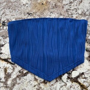 Blue Textured tube top